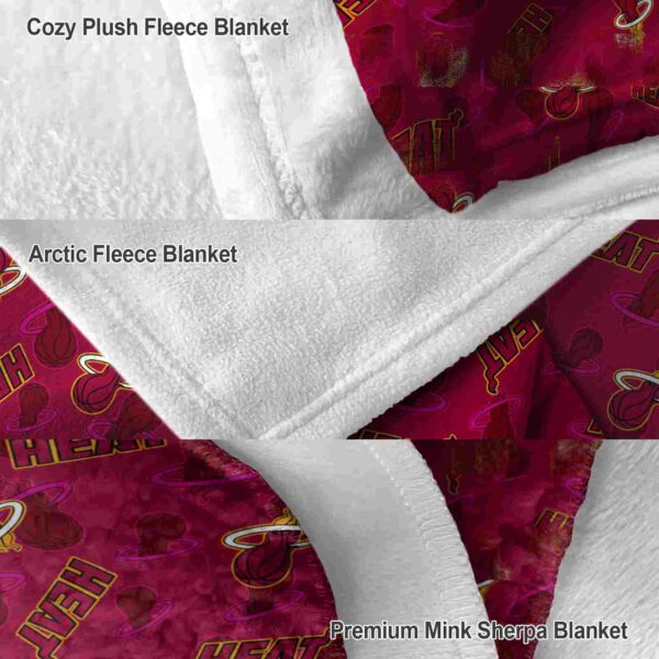 miami heat diehard fans red blanket premium grade