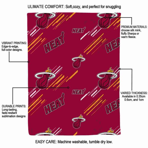 miami heat fan spirit red blanket new arrival
