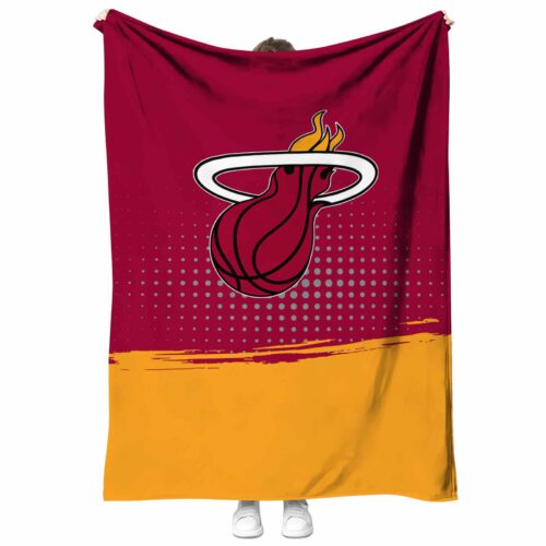 miami heat gradient dots red blanket best selling