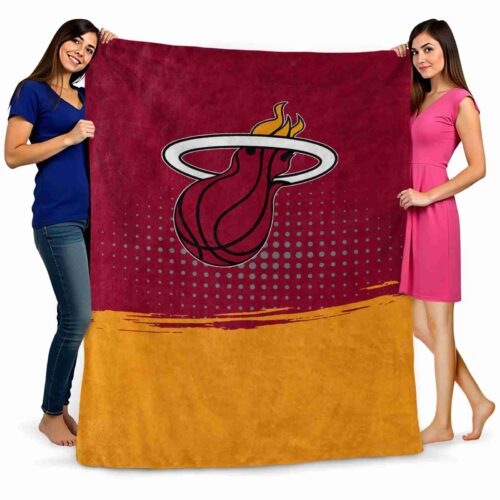 miami heat gradient dots red blanket fashion forward