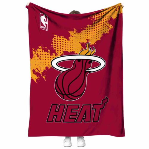 miami heat grunge texture red blanket best selling