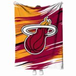miami heat paint streaks red white blanket best selling
