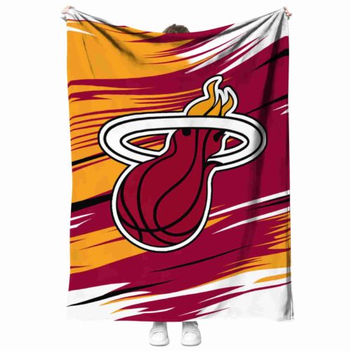 miami heat paint streaks red white blanket best selling