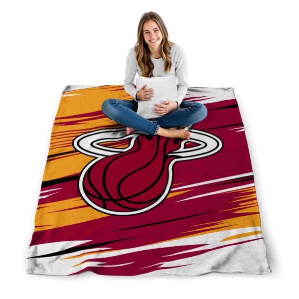 miami heat paint streaks red white blanket high quality