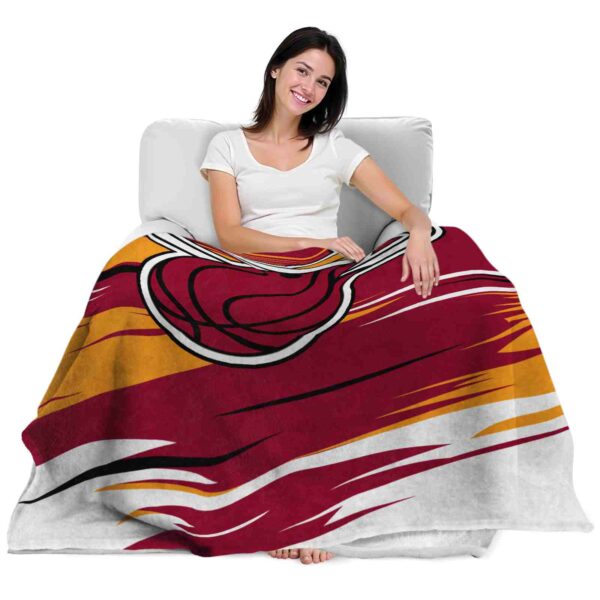 miami heat paint streaks red white blanket latest model