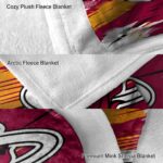 miami heat paint streaks red white blanket premium grade