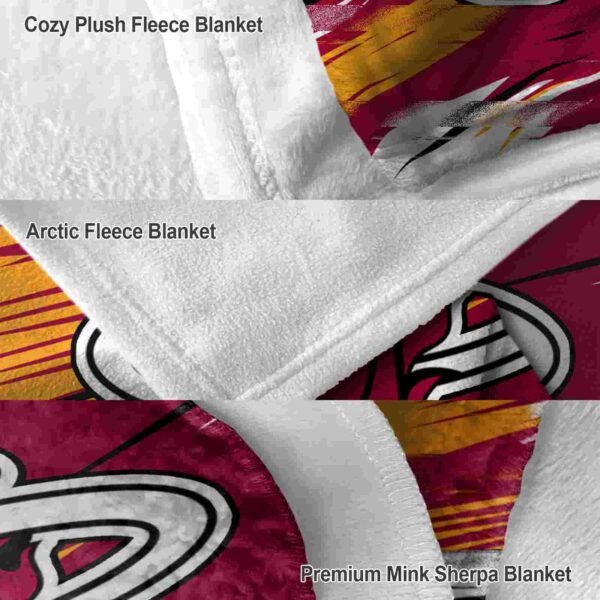 miami heat paint streaks red white blanket premium grade