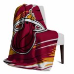 miami heat paint streaks red white blanket top rated