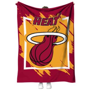 miami heat splatter effect red blanket best selling