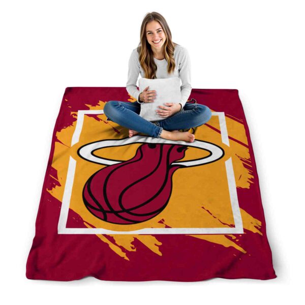 miami heat splatter effect red blanket high quality