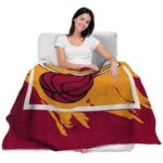miami heat splatter effect red blanket latest model