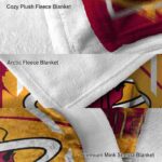 miami heat splatter effect red blanket premium grade