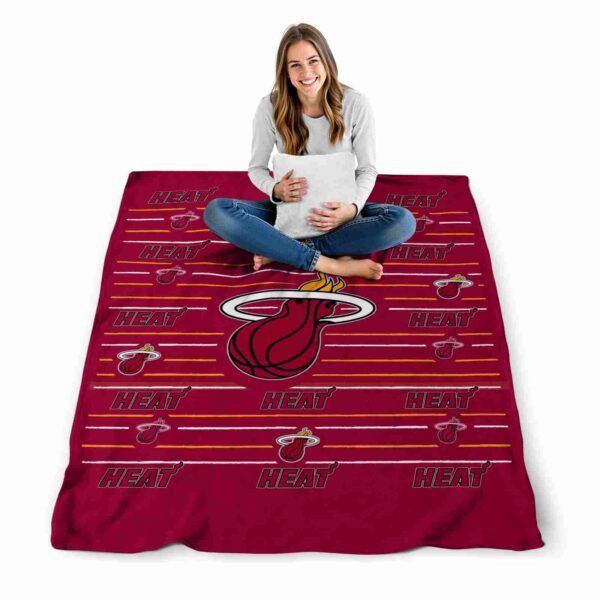 miami heat striped pattern red blanket high quality
