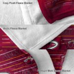 miami heat striped pattern red blanket premium grade