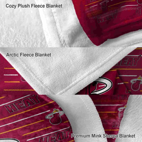miami heat striped pattern red blanket premium grade