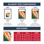 miami hurricanes brushstrokes orange white blanket trendy
