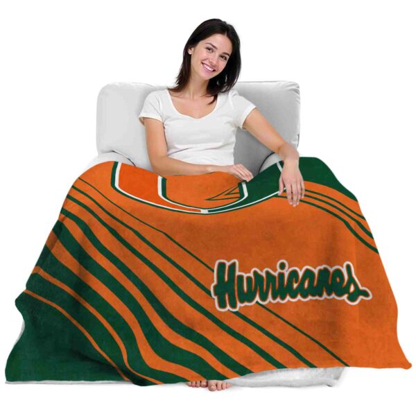 miami hurricanes diagonal stripes orange blanket latest model
