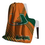 miami hurricanes diagonal stripes orange blanket top rated