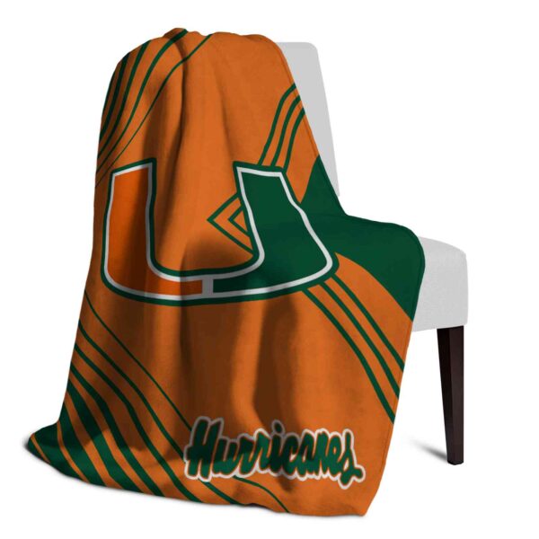 miami hurricanes diagonal stripes orange blanket top rated