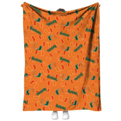 miami hurricanes diehard fans orange blanket best selling