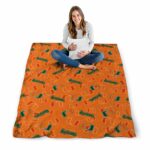 miami hurricanes diehard fans orange blanket high quality