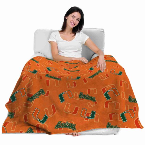miami hurricanes diehard fans orange blanket latest model