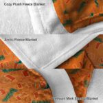 miami hurricanes diehard fans orange blanket premium grade