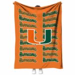 miami hurricanes fan pride orange blanket best selling