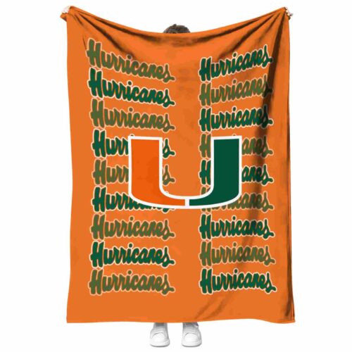 miami hurricanes fan pride orange blanket best selling