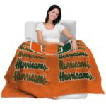 miami hurricanes fan pride orange blanket latest model