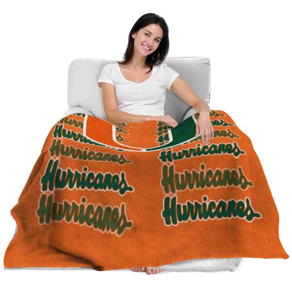 miami hurricanes fan pride orange blanket latest model