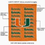 miami hurricanes fan pride orange blanket new arrival