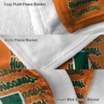miami hurricanes fan pride orange blanket premium grade