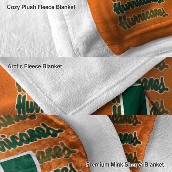 miami hurricanes fan pride orange blanket premium grade