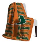 miami hurricanes fan pride orange blanket top rated