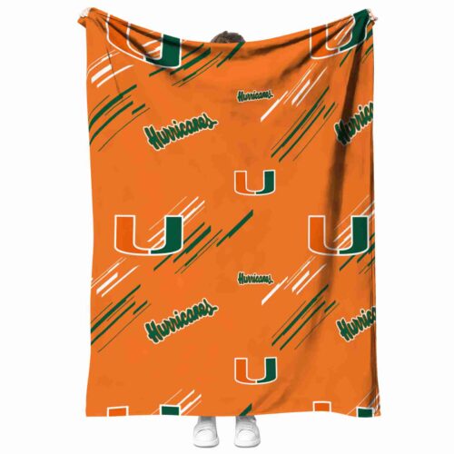 miami hurricanes fan spirit orange blanket best selling