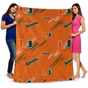 miami hurricanes fan spirit orange blanket fashion forward