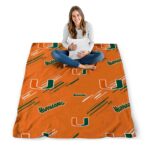 miami hurricanes fan spirit orange blanket best selling
