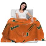 miami hurricanes fan spirit orange blanket best selling