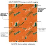miami hurricanes fan spirit orange blanket best selling