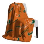 miami hurricanes fan spirit orange blanket best selling
