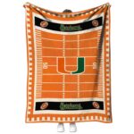 miami hurricanes football field orange blanket best selling
