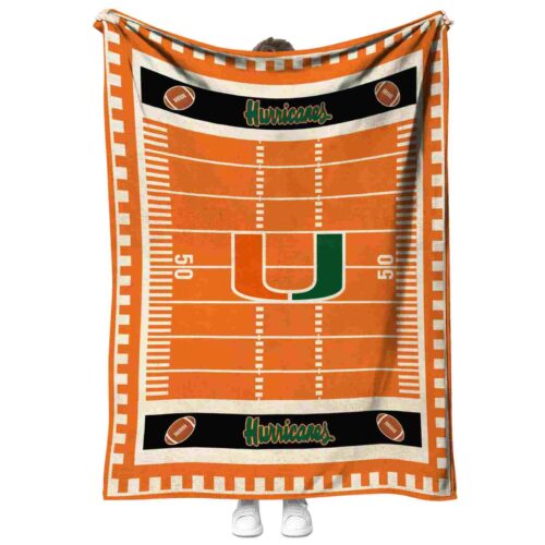 miami hurricanes football field orange blanket best selling