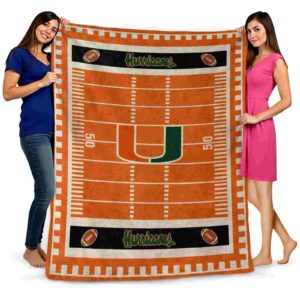 miami hurricanes football field orange blanket fashion forward