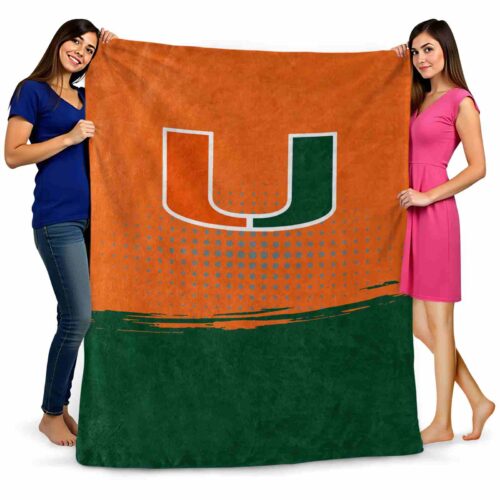 miami hurricanes gradient dots orange blanket fashion forward