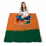 miami hurricanes gradient dots orange blanket best selling