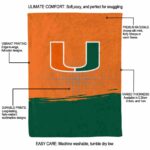 miami hurricanes gradient dots orange blanket best selling