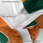 miami hurricanes gradient dots orange blanket best selling