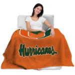 miami hurricanes grunge texture orange blanket best selling