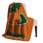 miami hurricanes grunge texture orange blanket best selling